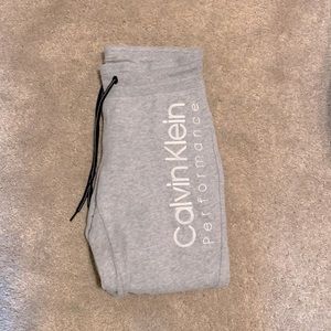 Calvin Klein light grey performance joggers